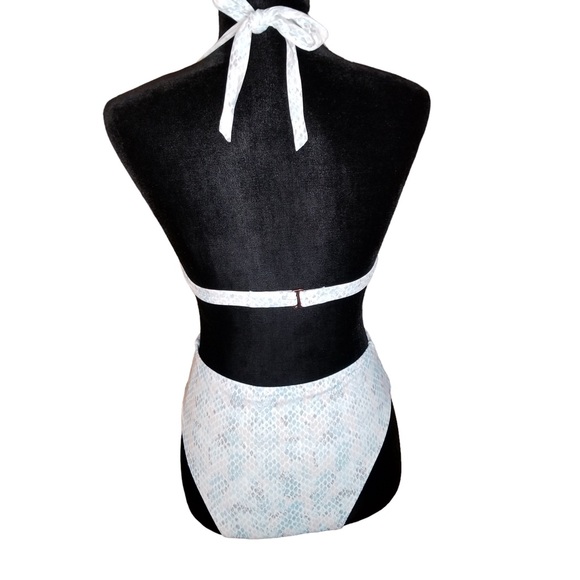 Shade & Shore Blue & White Snake Print Bikini - Picture 3 of 10